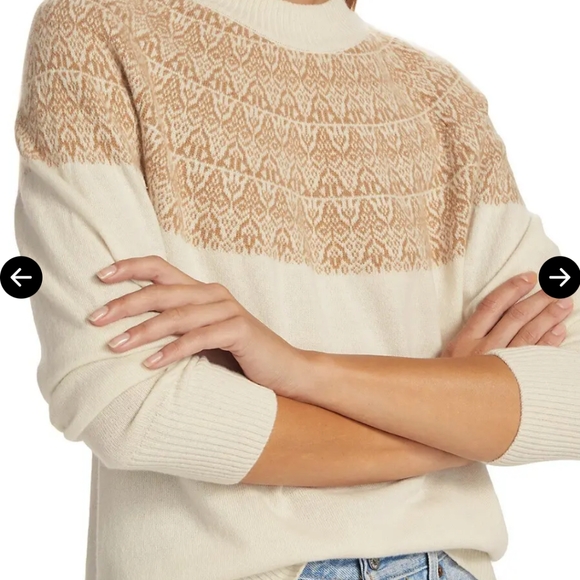 Saks Fifth Avenue Fair Isle Cashmere Sweater Sz.S - Picture 2 of 12